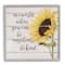 Stupell Industries Be Anything Be Kind Motivational Quote Farmhouse Sunflower Framed Wall Art
